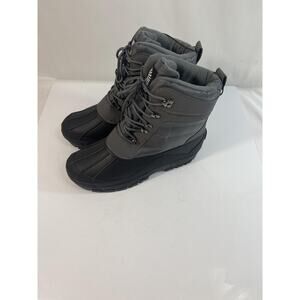 Akademiks SNOW-01 Boots Mens Size 11 Gray Nylon Waterproof Snow Winter Insulated